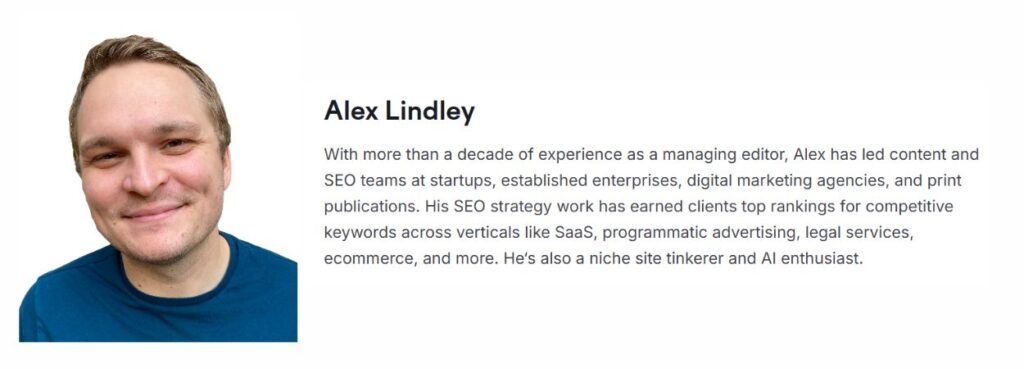 Alex has led content and SEO teams at startups